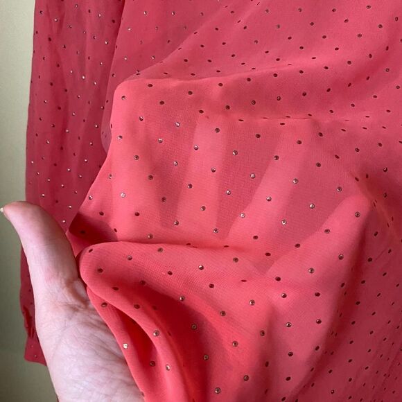 A.N.A Sheer Coral Embellished Blouse Size 1X - Picture 10 of 10